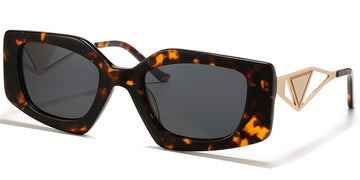 Tortoiseshell + Dark Gray Polarized Lenses (SG6137-2)