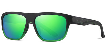 Gradient Black + Mirrored Green Polarized Lenses (SG6159-4)