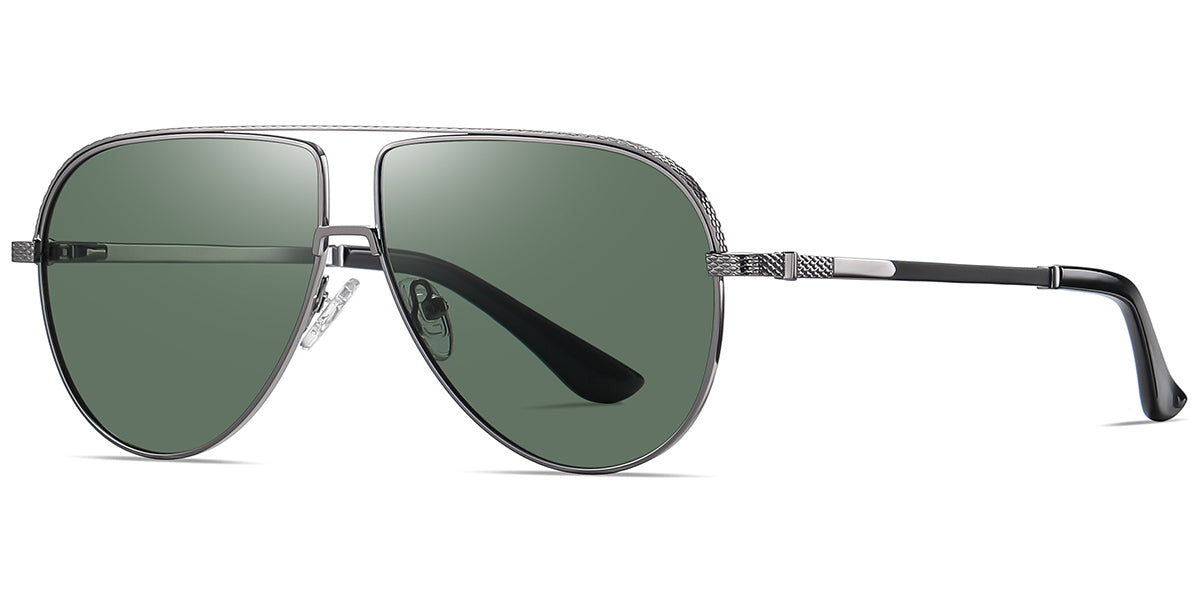 Gun Metal + Dark Green Polarized Lenses (SG4352-3)