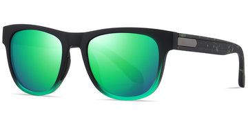 Gradient Black + Mirrored Green Polarized Lenses (SG6165-4)