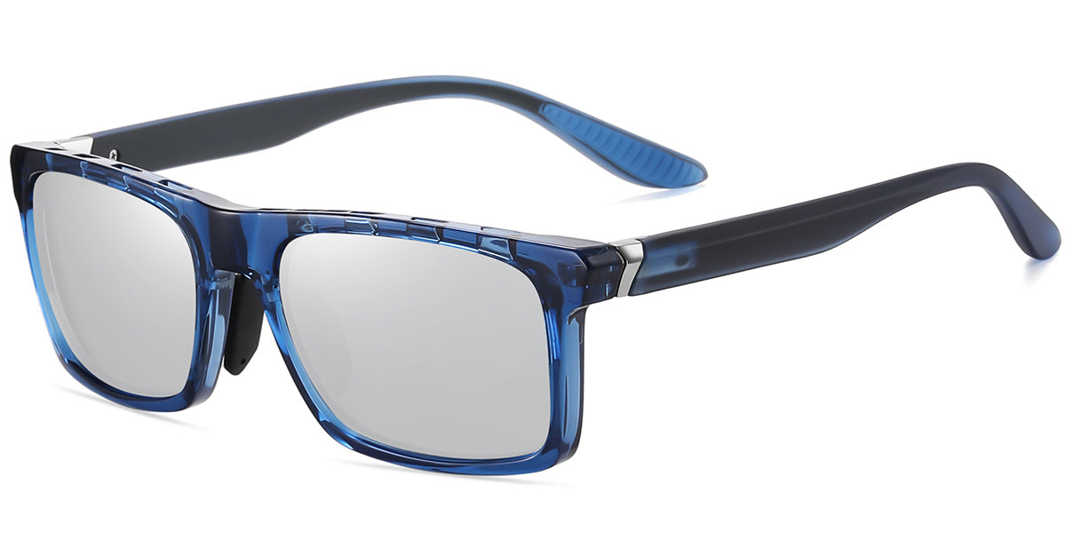 Translucent Blue + Mirrored Silver Polarized Lenses (SG5549-636)