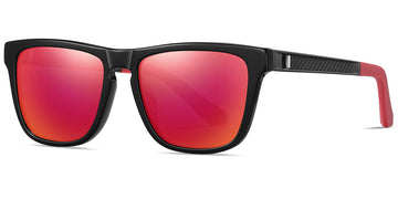 Bright Black + Mirrored Red Polarized Lenses (SG6143-4)