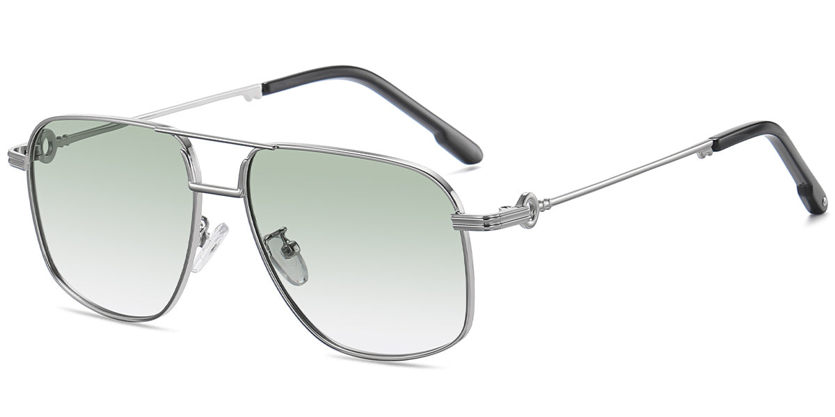 Silver + Gradient Green Polarized Lenses (SG4951-2)