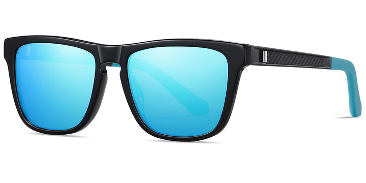 Bright Black + Mirrored Blue Polarized Lenses (SG6143-5)