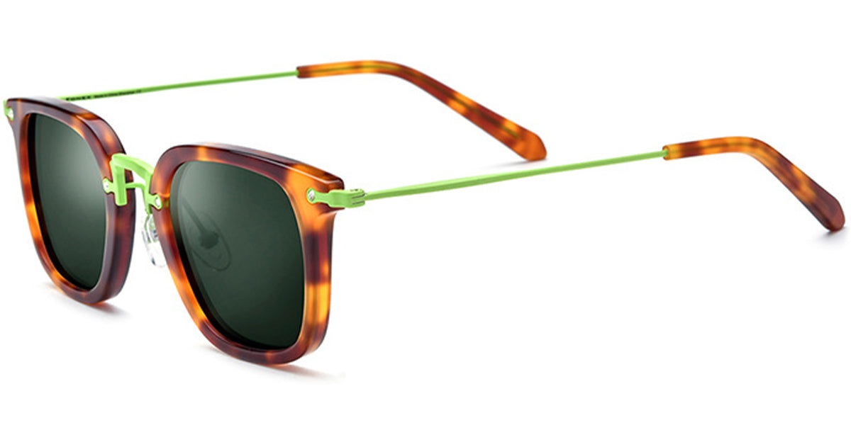 Tortoiseshell + Dark Green Polarized Lenses (SG6072-5)