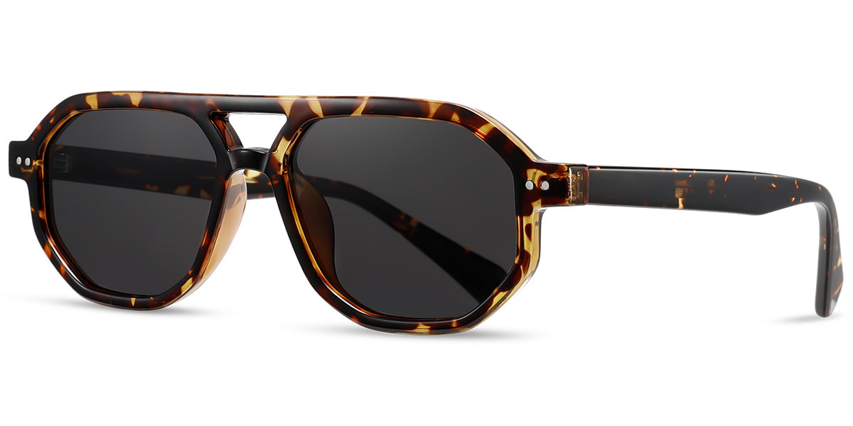 Tortoiseshell + Dark Gray Polarized Lenses (SG6773-2)