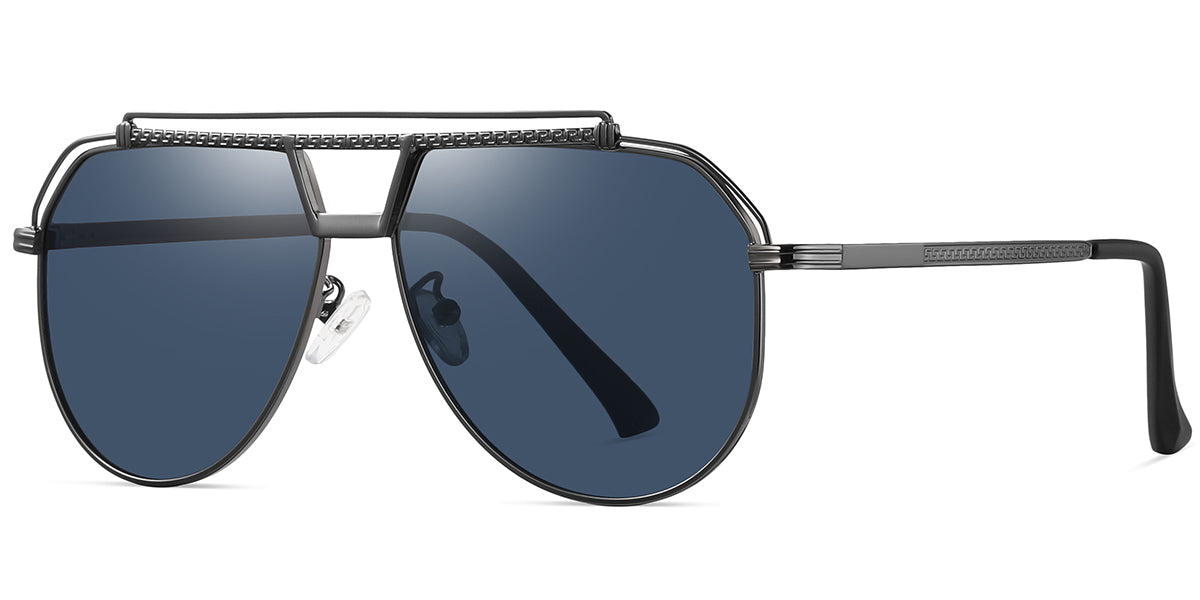 Gun Metal + Dark Blue Lenses (SG4349-2)