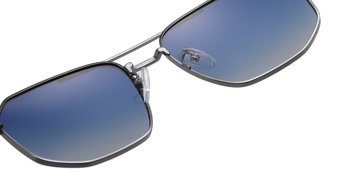 Black Gun Metal + Gradient Blue Polarized Lenses (SG4415-2)