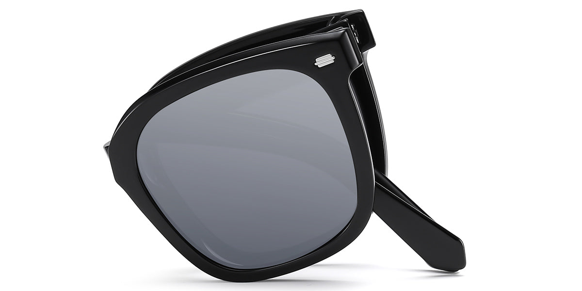 Black + Mirrored Silver Polarized Lenses (SG4359-2)